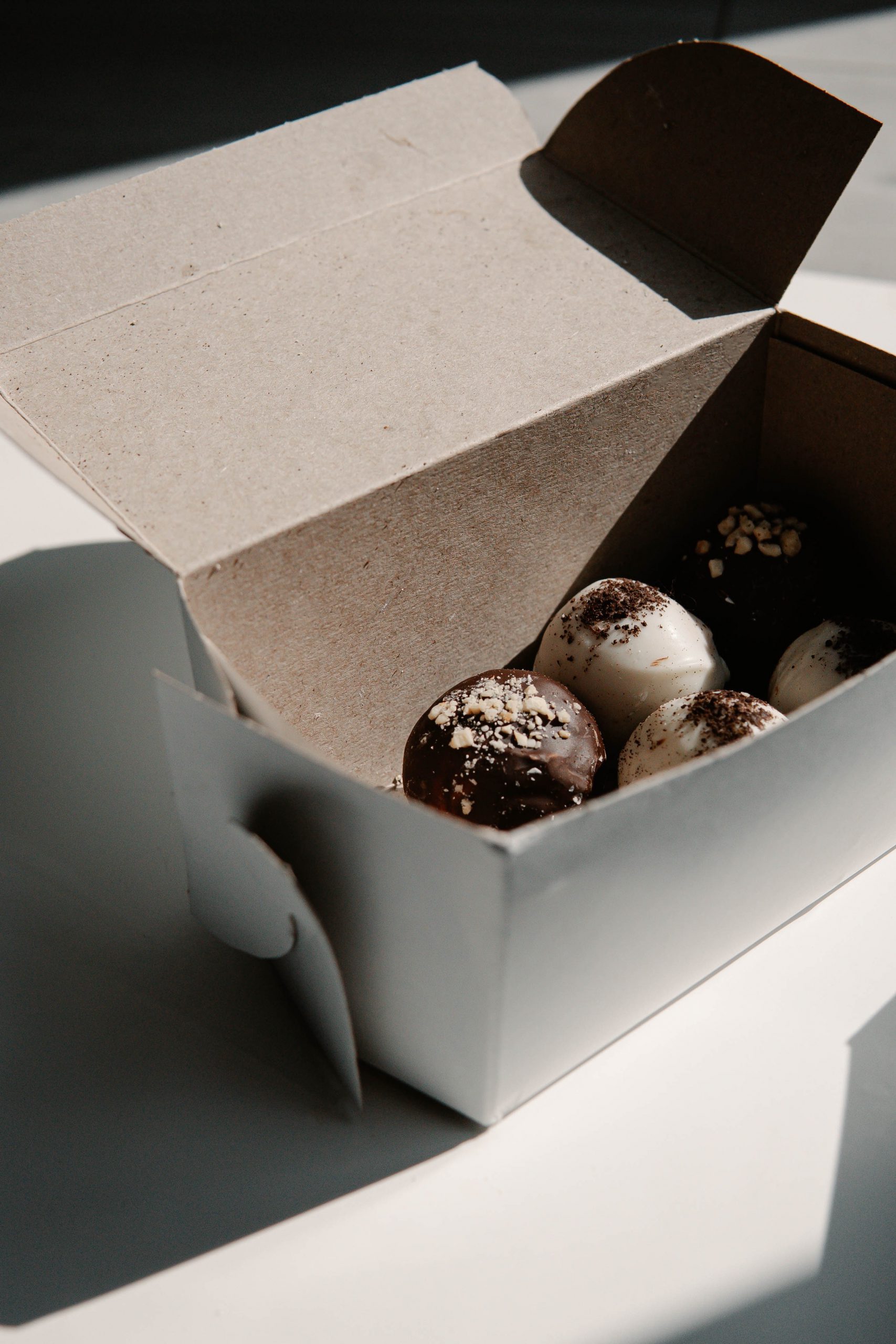 chocolats emballés dans une boite pour le transport